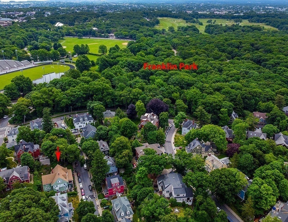 70 Peter Parley Road Boston, MA 02130 - Photo 32 of 35 an aerial view of residential house with outdoor space and swimming pool