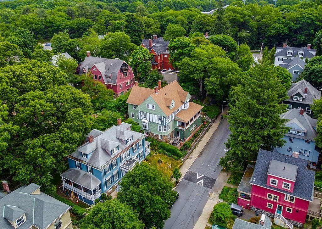 70 Peter Parley Road Boston, MA 02130 - Photo 10 of 35 an aerial view of multiple houses with yard