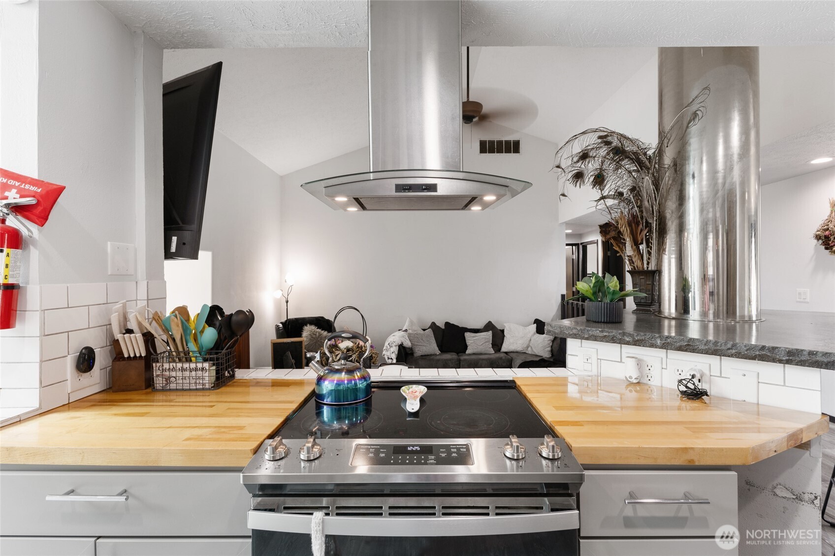 9307 Albert Way Southeast Moses Lake, WA 98837 - Photo 17 of 40 a kitchen with a sink and a potted plant