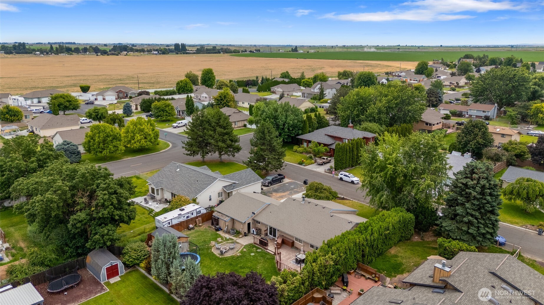 9307 Albert Way Southeast Moses Lake, WA 98837 - Photo 40 of 40 an aerial view of a city with lake view