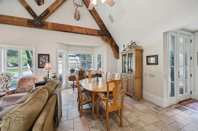 a view of a livingroom with furniture and window