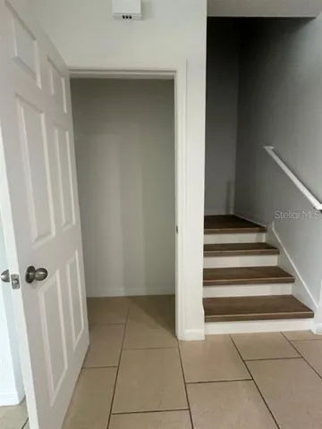 a view of an entryway with staircase