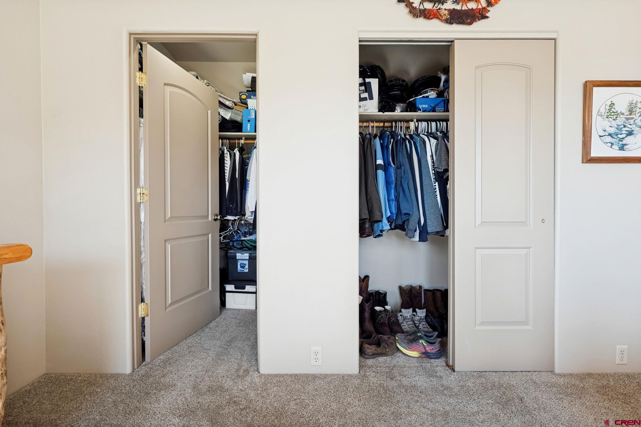 55 Edgemont Way Durango, CO 81301 - Photo 11 of 27 a view of walk in closet with clothes and shoes