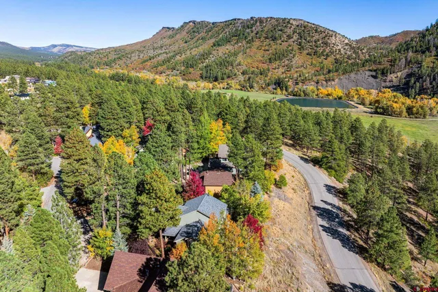 a view of a city with a lake
