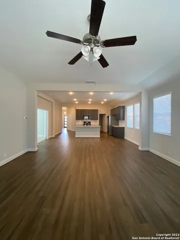 a view of room with cabinets