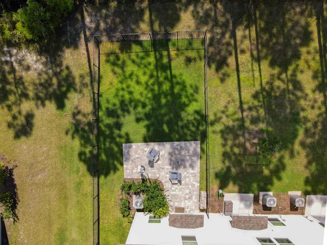 a view of a building with a outdoor space