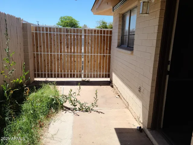 a view of a pathway of a building
