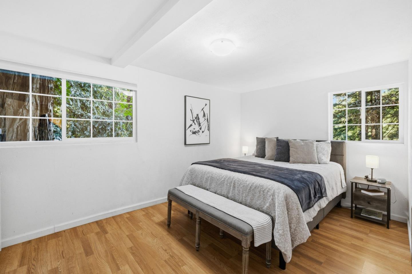320 Fireside Road Boulder Creek, CA 95006 - Photo 11 of 45 a bedroom with a bed and a window