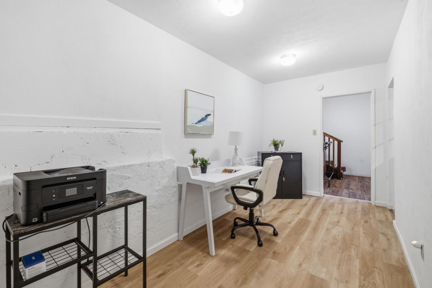 320 Fireside Road Boulder Creek, CA 95006 - Photo 15 of 45 a workspace with furniture and wooden floor