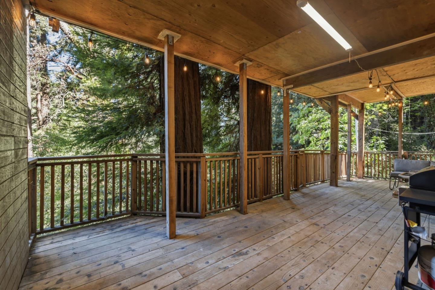 320 Fireside Road Boulder Creek, CA 95006 - Photo 21 of 45 a view of a porch with wooden floor
