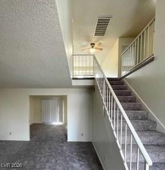 2813 Cacto Court Henderson, NV 89074 - Photo 18 of 28 Staircase with carpet flooring and a ceiling fan