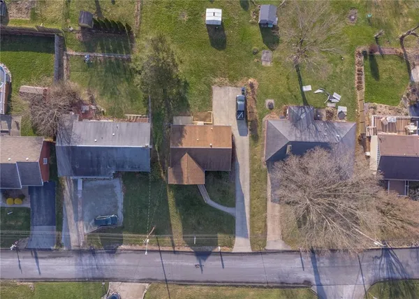 aerial view of a house