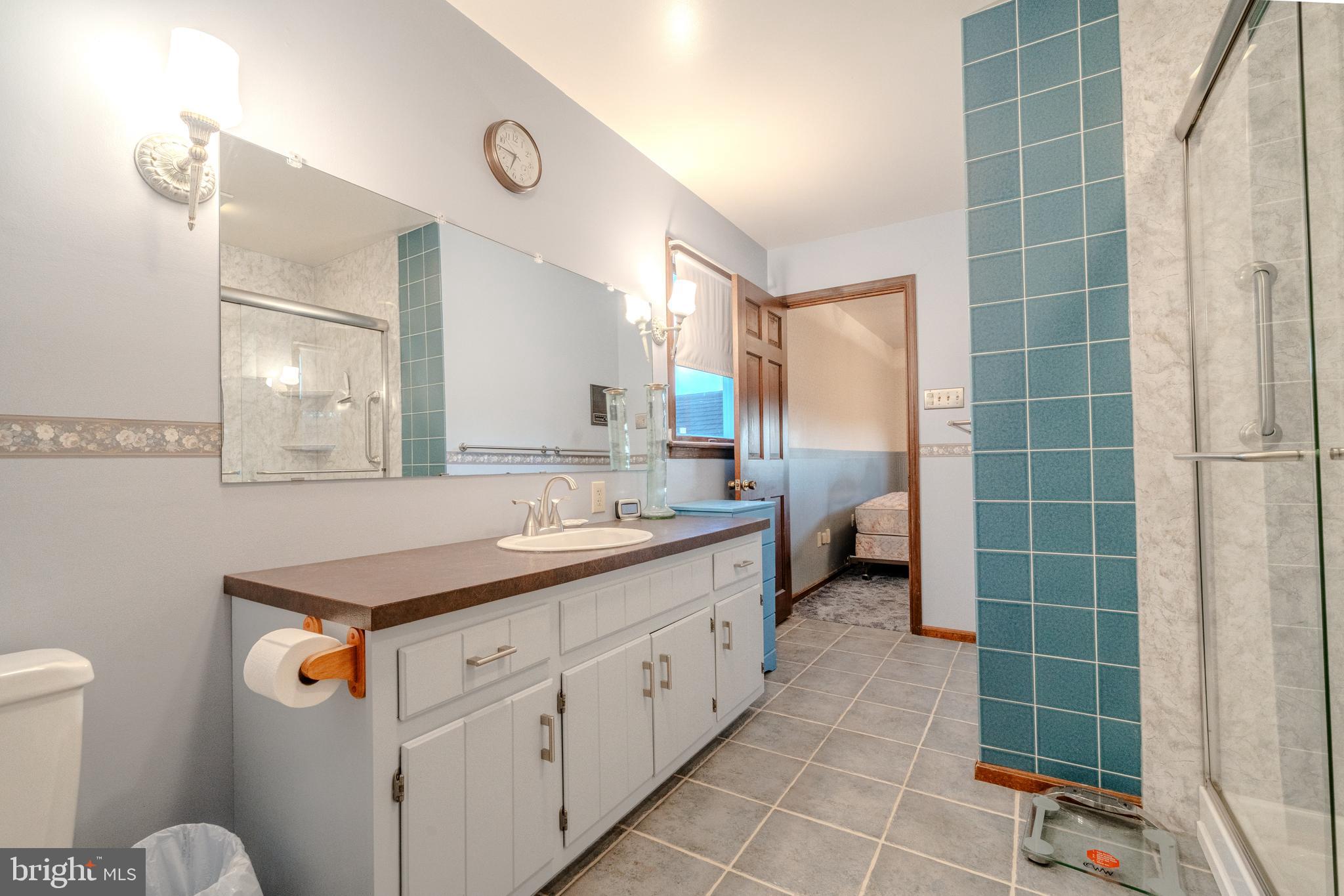 105 Shrefflers Lane McClure, PA 17841 - Photo 43 of 48 a bathroom with a sink a toilet a mirror and shower