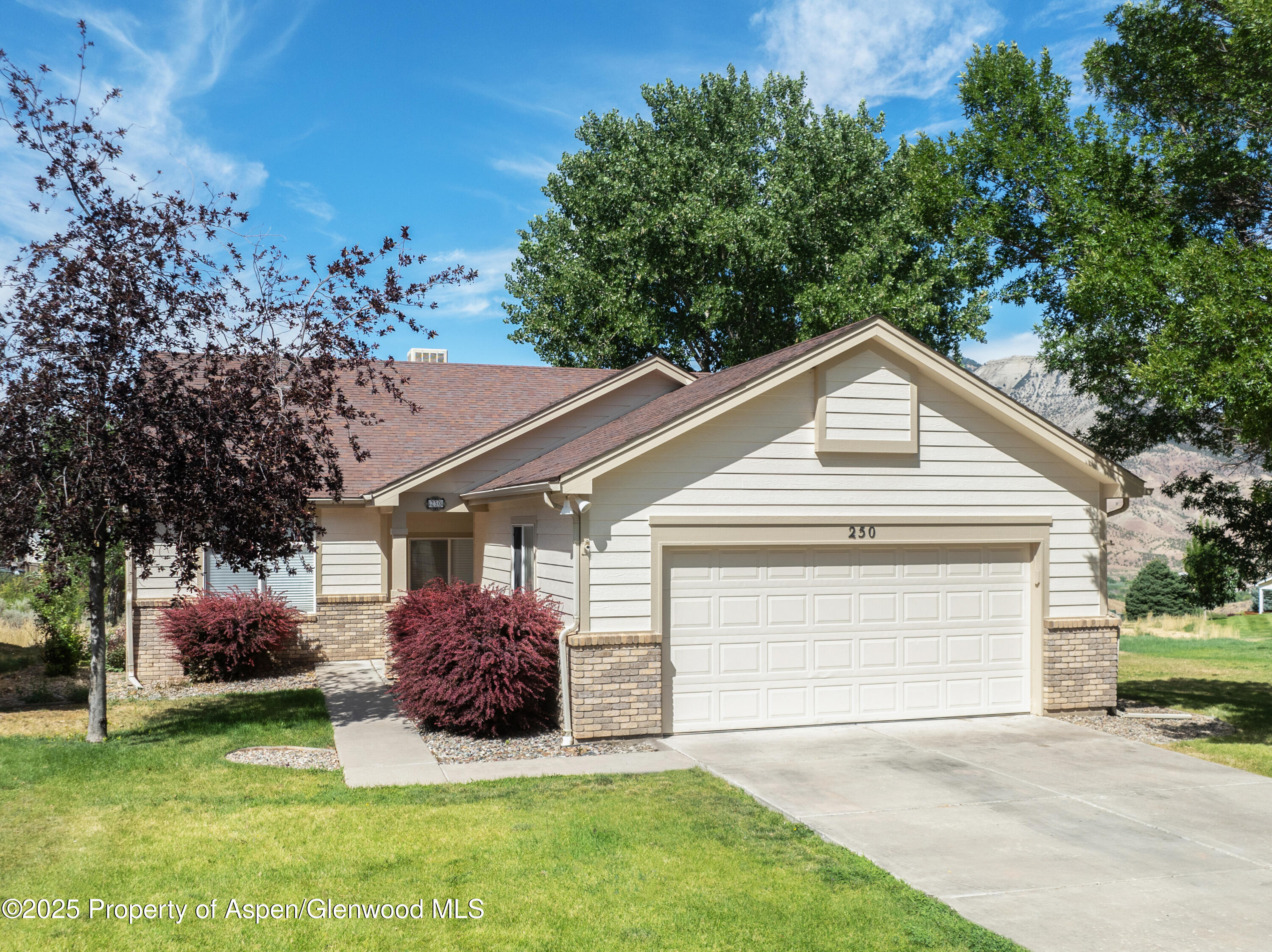 250 Limberpine Circle Battlement Mesa, CO 81635 - Photo 2 of 34 a front view of house with yard and trees in the background