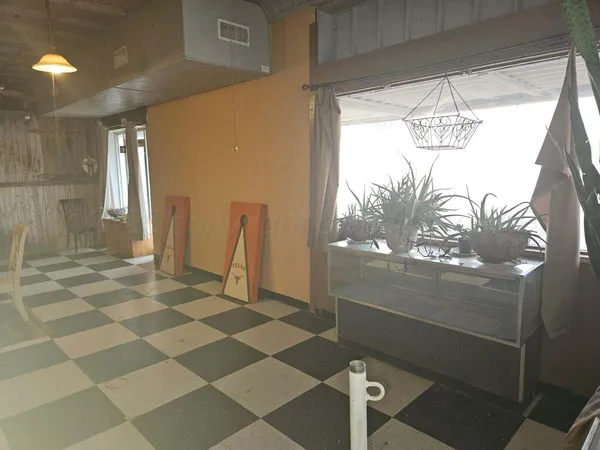a view of a bathroom with a shower