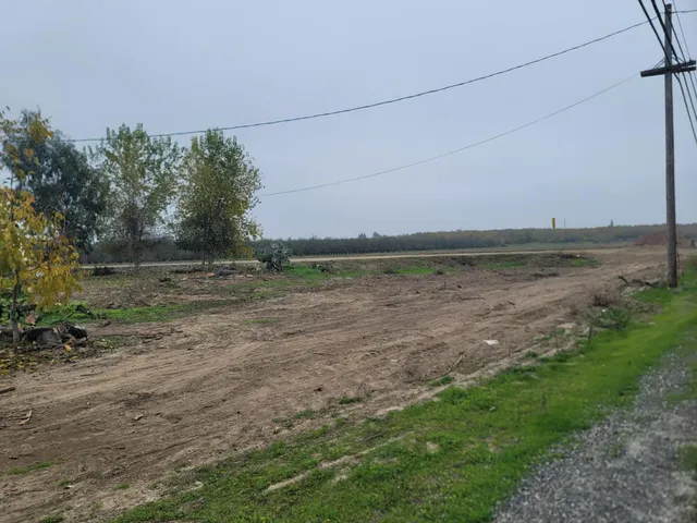 a view of a field with an ocean