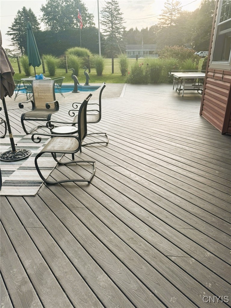 134 Sincerbeaux Road Groton, NY 13073 - Photo 42 of 49 Pool Area with Composite Deck
