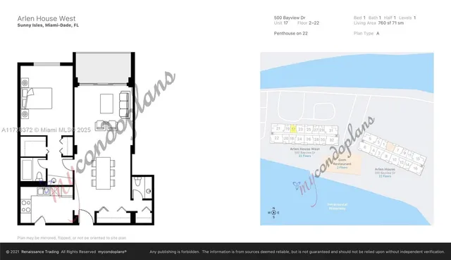 $269,900 | 500 Bayview Drive, Unit 1117, Sunny Isles Beach, FL 33160