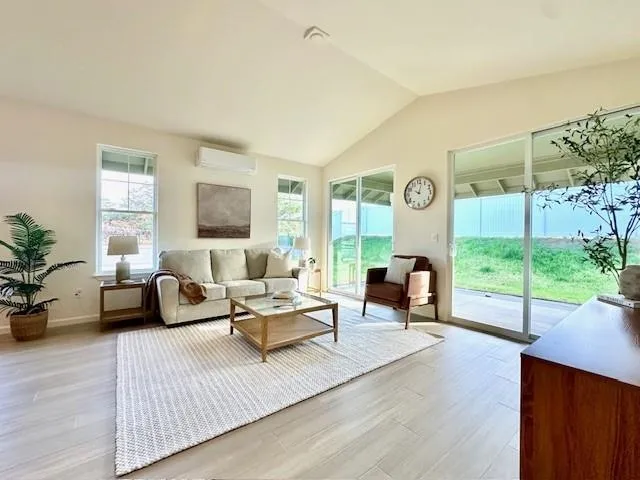 a view of a lake with a mountain