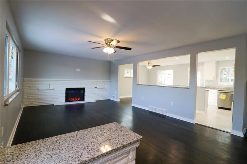 2279 Rochester Road Pittsburgh, PA 15237 - Photo 5 of 25 The Living Room, Dining Room, and Kitchen Have Been Totally Opened Up for a Bright, Open Concept Way of Living.