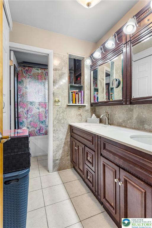 910 Gall Road Easton, PA 18040 - Photo 7 of 30 a bathroom with a granite countertop sink and a mirror