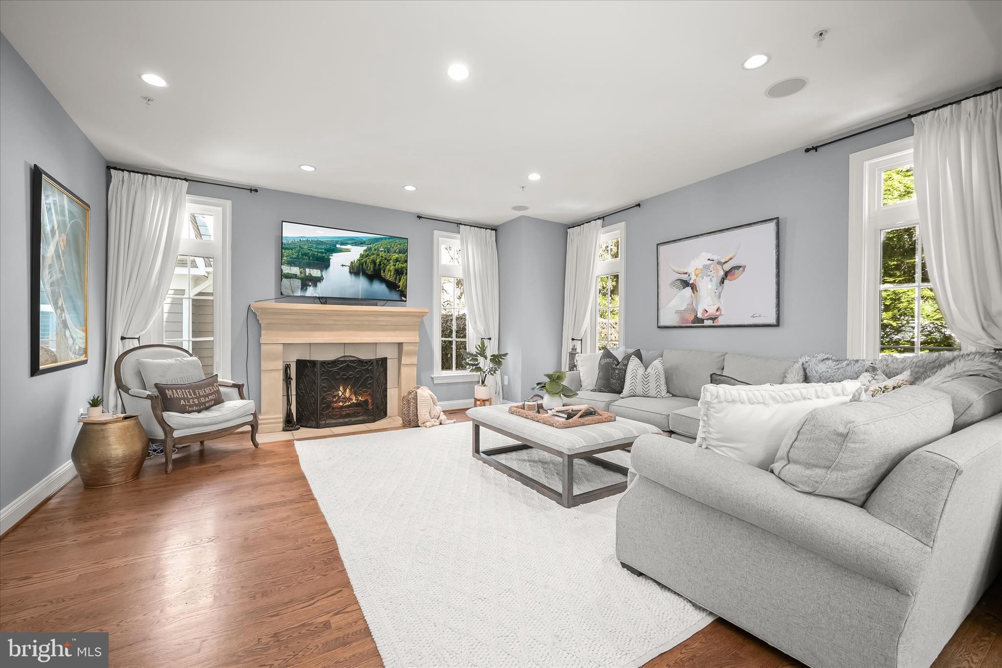 6700 Fairfax Road Chevy Chase, MD 20815 - Photo 21 of 64 Family Room w Wood Burning Fireplace