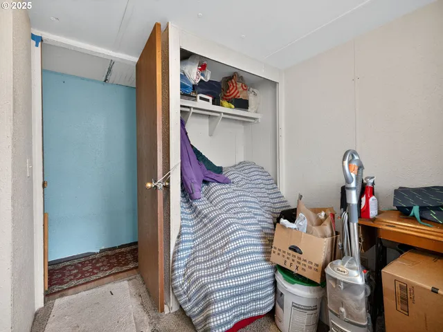 a room with storage and utility