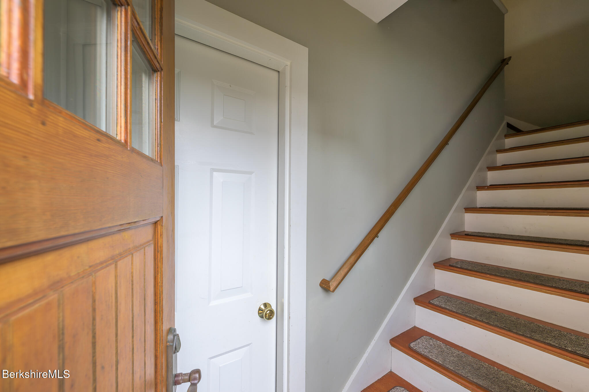 11 Sergeant Street Stockbridge, MA 01262 - Photo 44 of 52 a view of staircase with railing and white walls