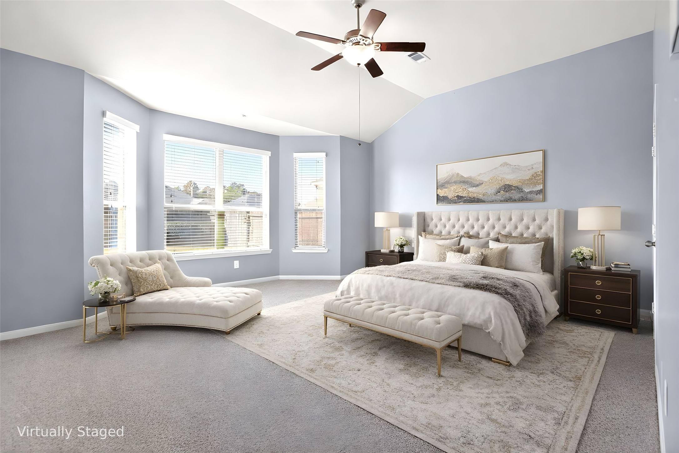 25315 Terrain Park Drive Spring, TX 77373 - Photo 16 of 47 a spacious bedroom with a bed and a couch