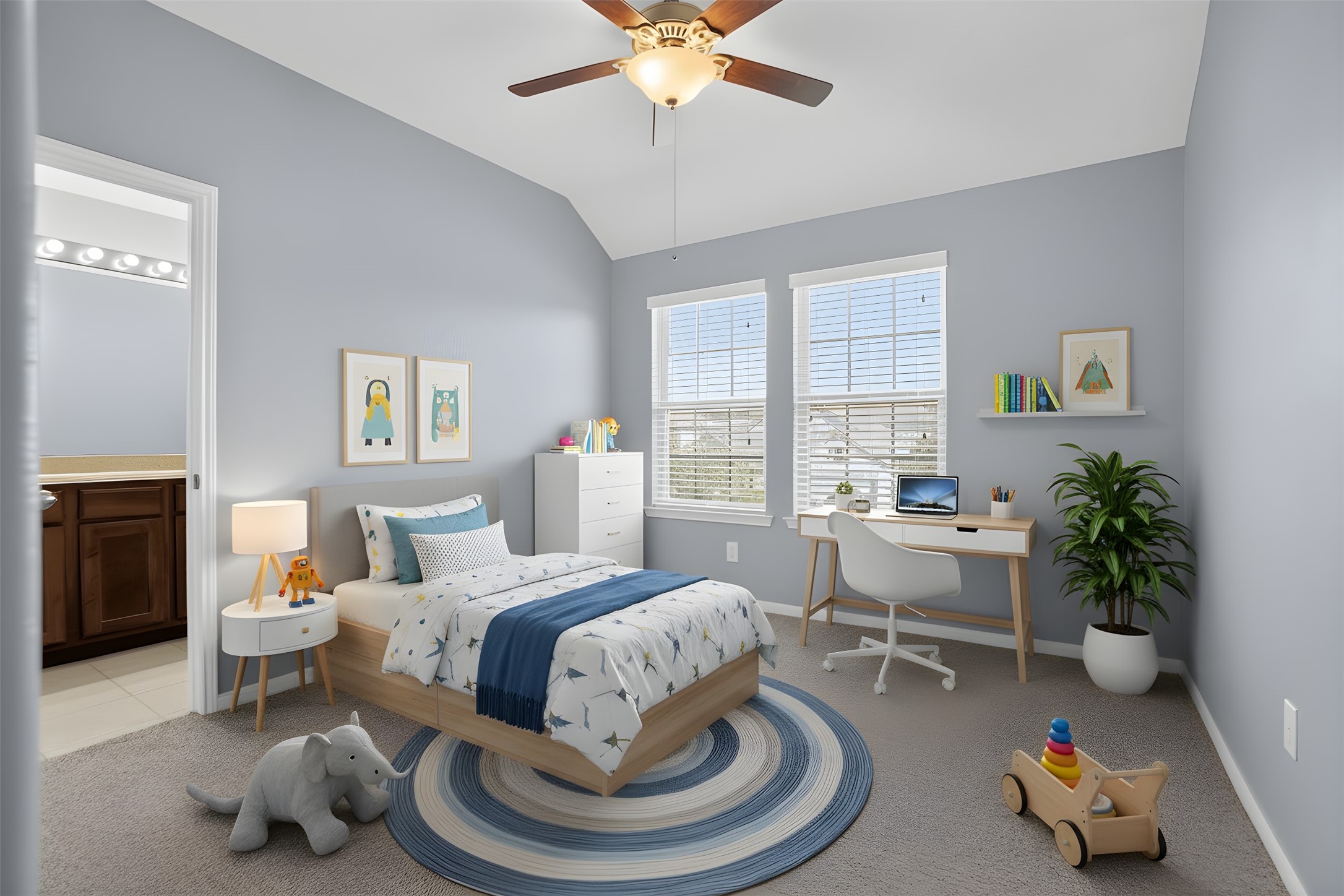 25315 Terrain Park Drive Spring, TX 77373 - Photo 31 of 47 a bedroom with a bed and a chandelier