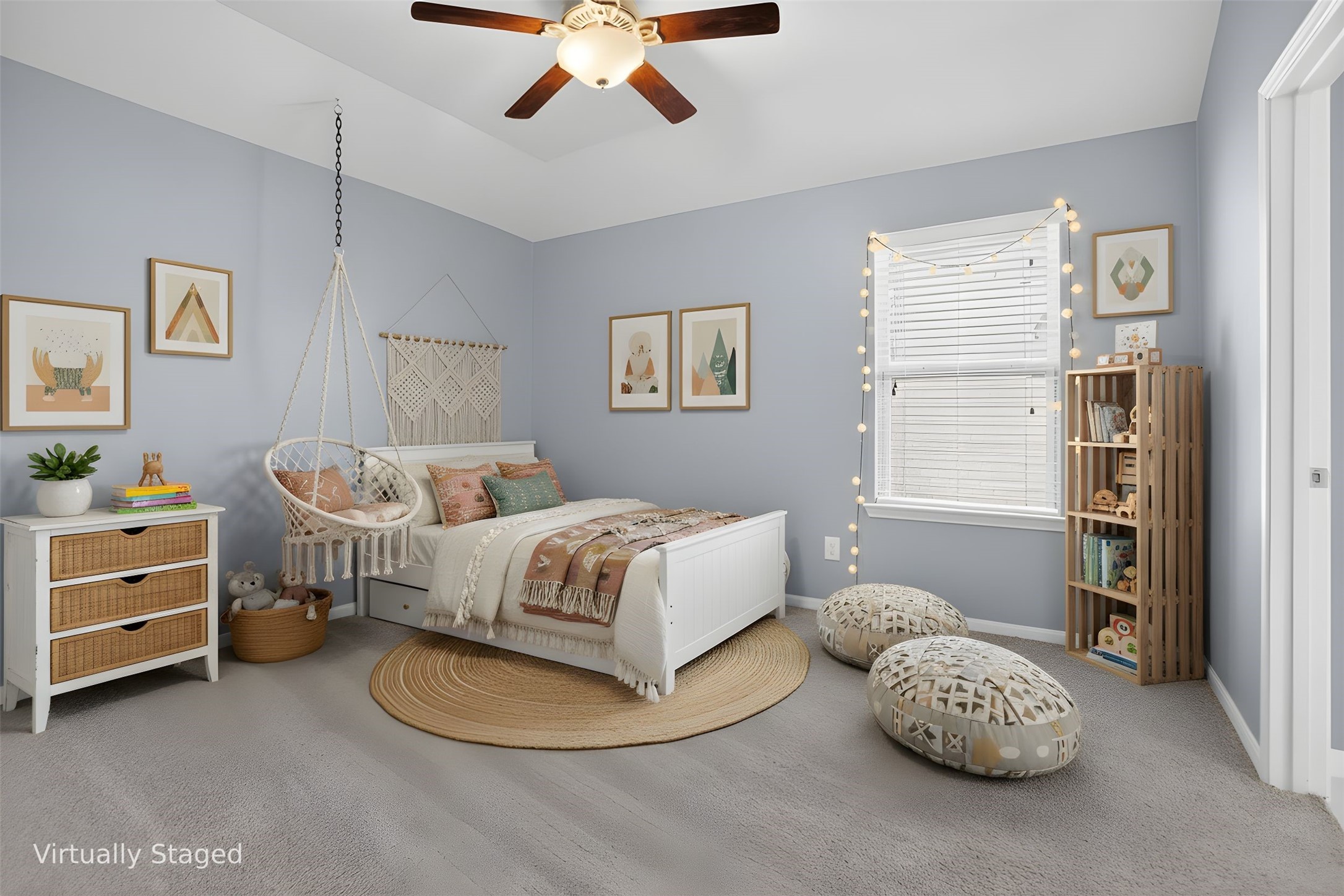 25315 Terrain Park Drive Spring, TX 77373 - Photo 34 of 47 a spacious bedroom with a bed and a chandelier