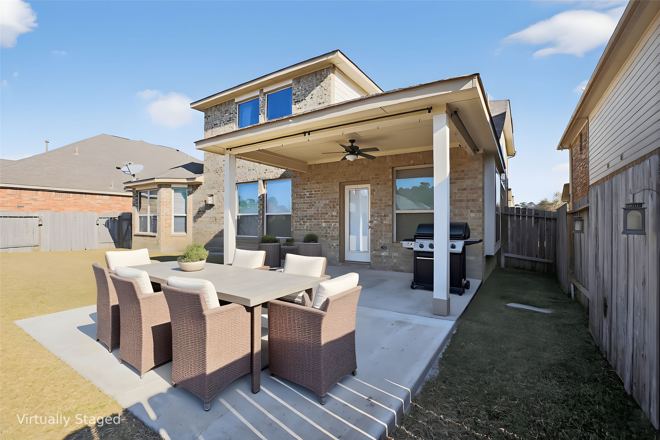 25315 Terrain Park Drive Spring, TX 77373 - Photo 40 of 47 Covered and extended patio - virtually staged