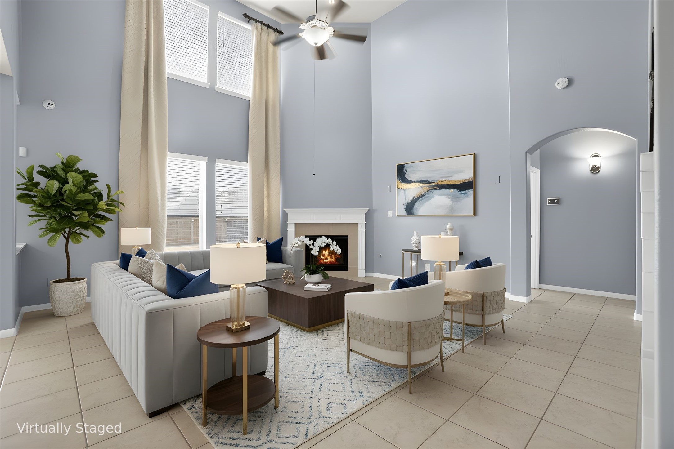 25315 Terrain Park Drive Spring, TX 77373 - Photo 7 of 47 Living room - virtually staged to show potential