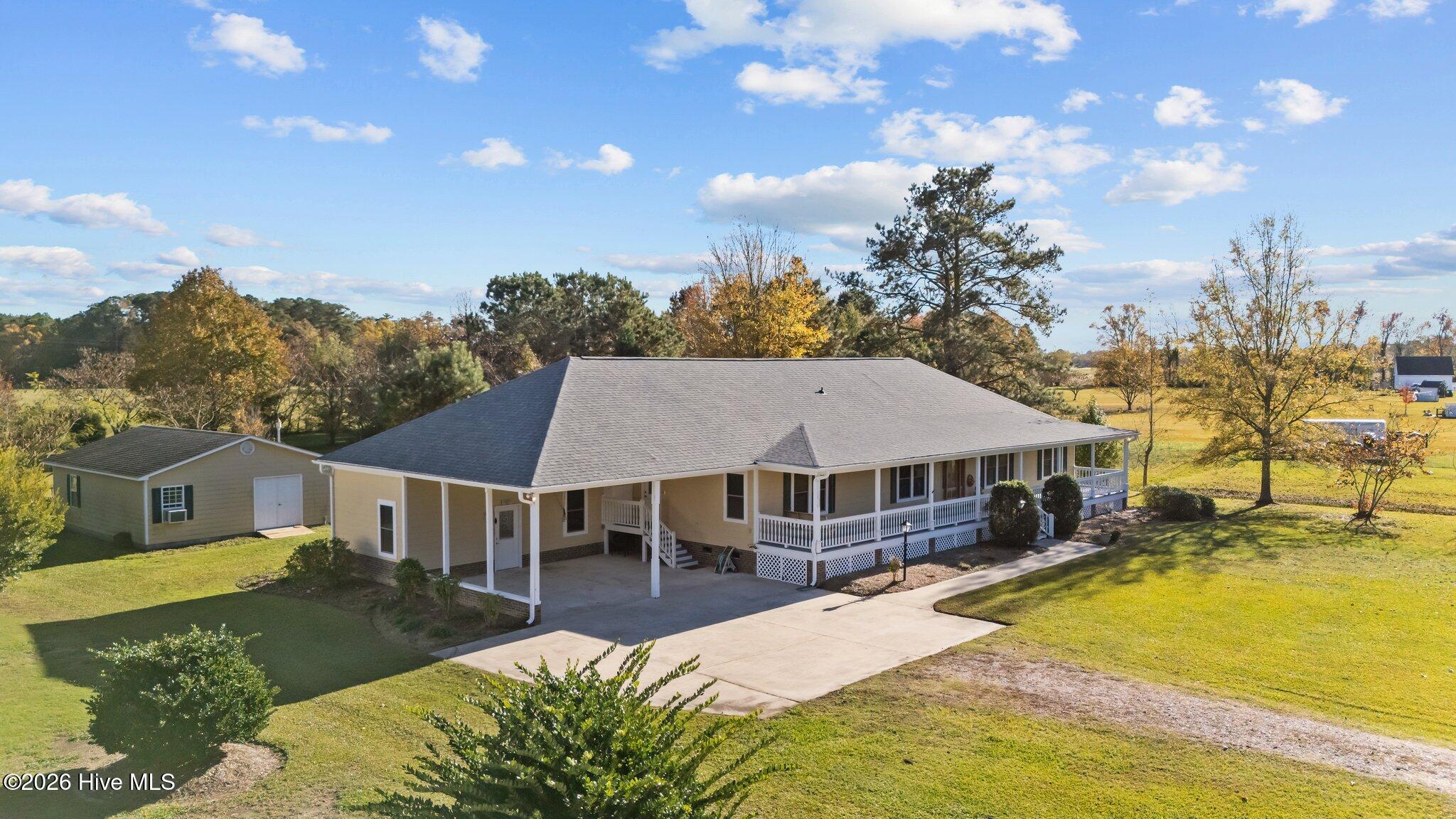 155 Teach's Cove Road Bath, NC 27808 - Photo 40 of 47 Aerial View Front Left