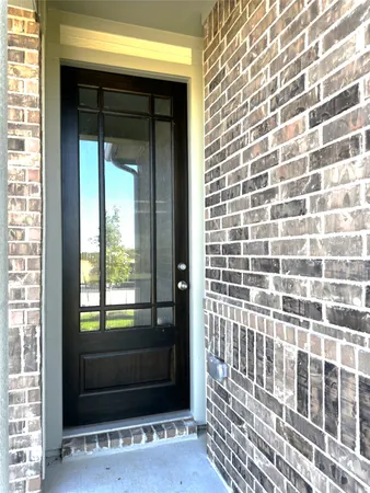 a view of a wooden door