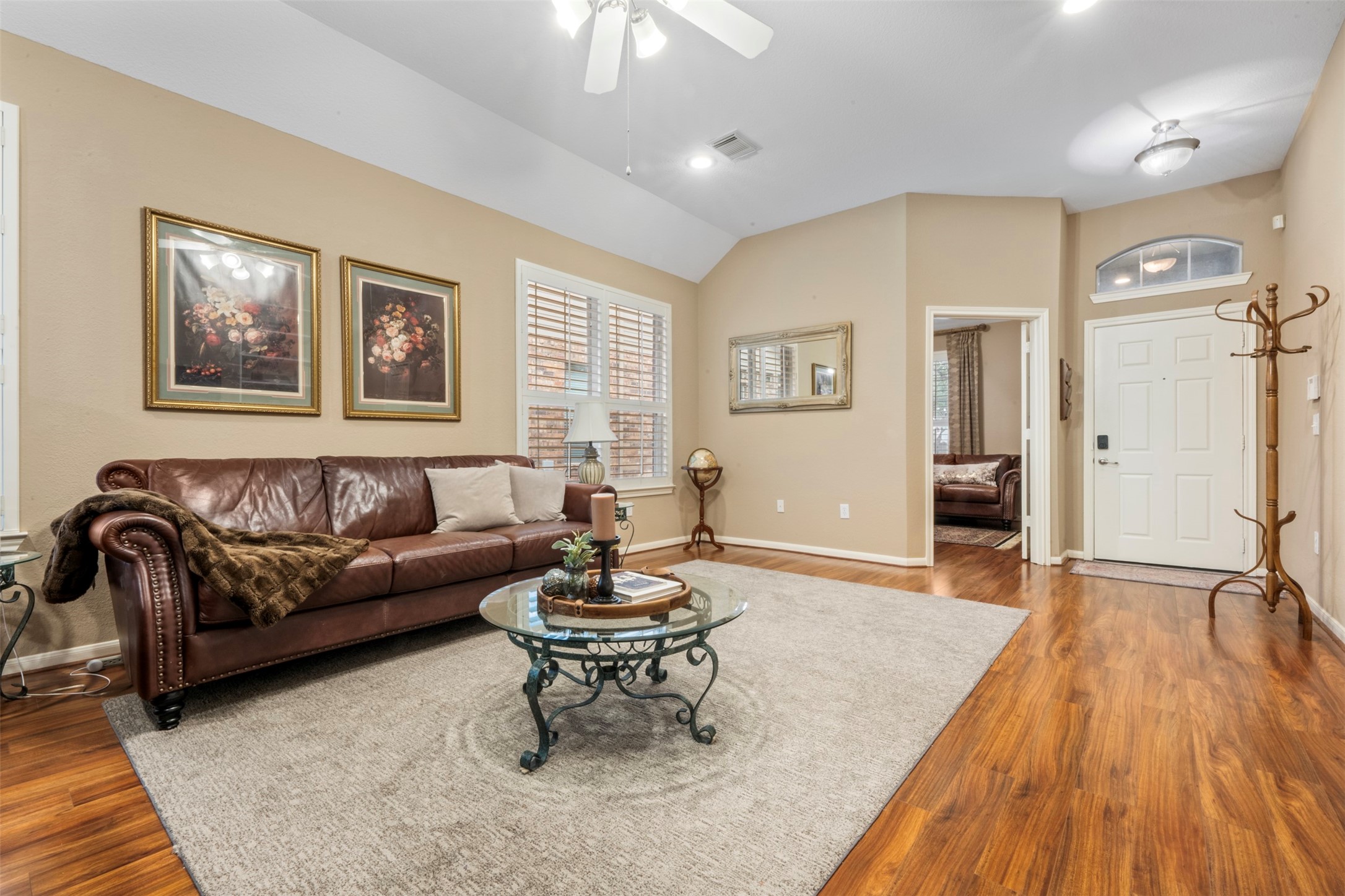 9635 Old Timber Lane Spring, TX 77379 - Photo 5 of 48 a living room with furniture and a wooden floor
