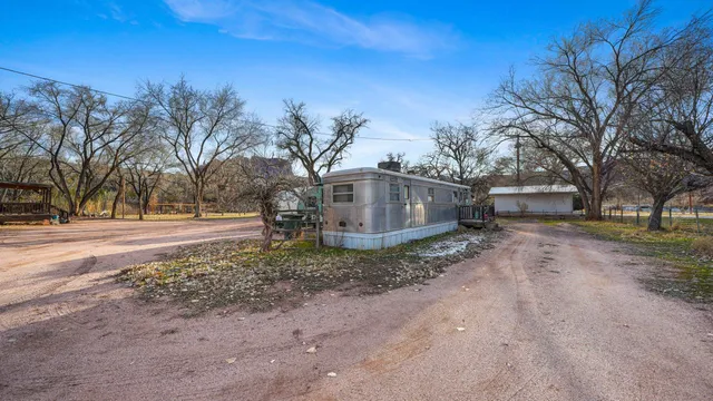 a view of a yard with a tree