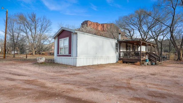 a view of a house with a patio