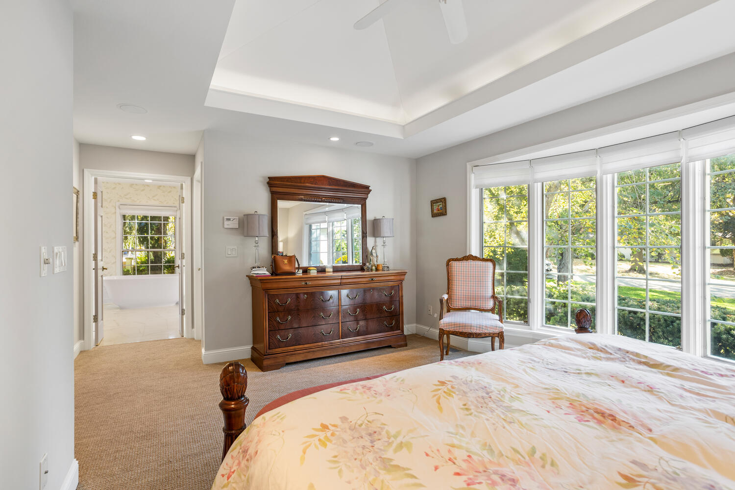 7 Greencroft Drive Champaign, IL 61821 - Photo 21 of 45 a bedroom with a bed and a large window