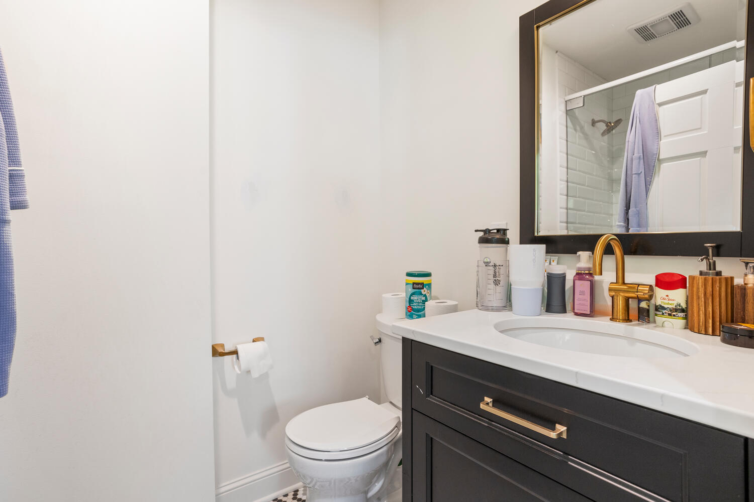 7 Greencroft Drive Champaign, IL 61821 - Photo 35 of 45 a bathroom with a sink vanity mirror and toilet