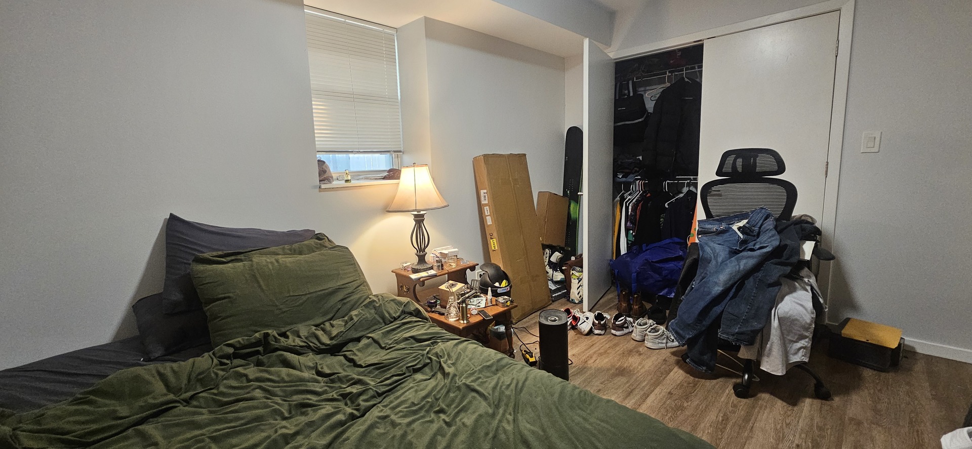 2952 West Nelson Street, Unit G Chicago, IL 60618 - Photo 11 of 12 a bedroom with two beds and wooden floor