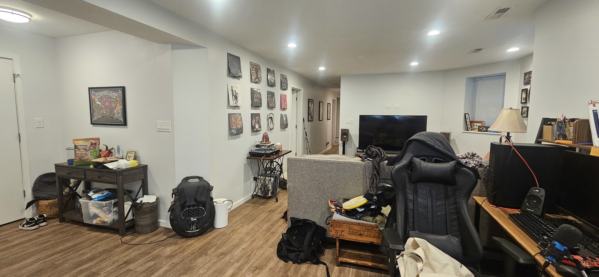 2952 West Nelson Street, Unit G Chicago, IL 60618 - Photo 3 of 12 a workspace with furniture and wooden floor