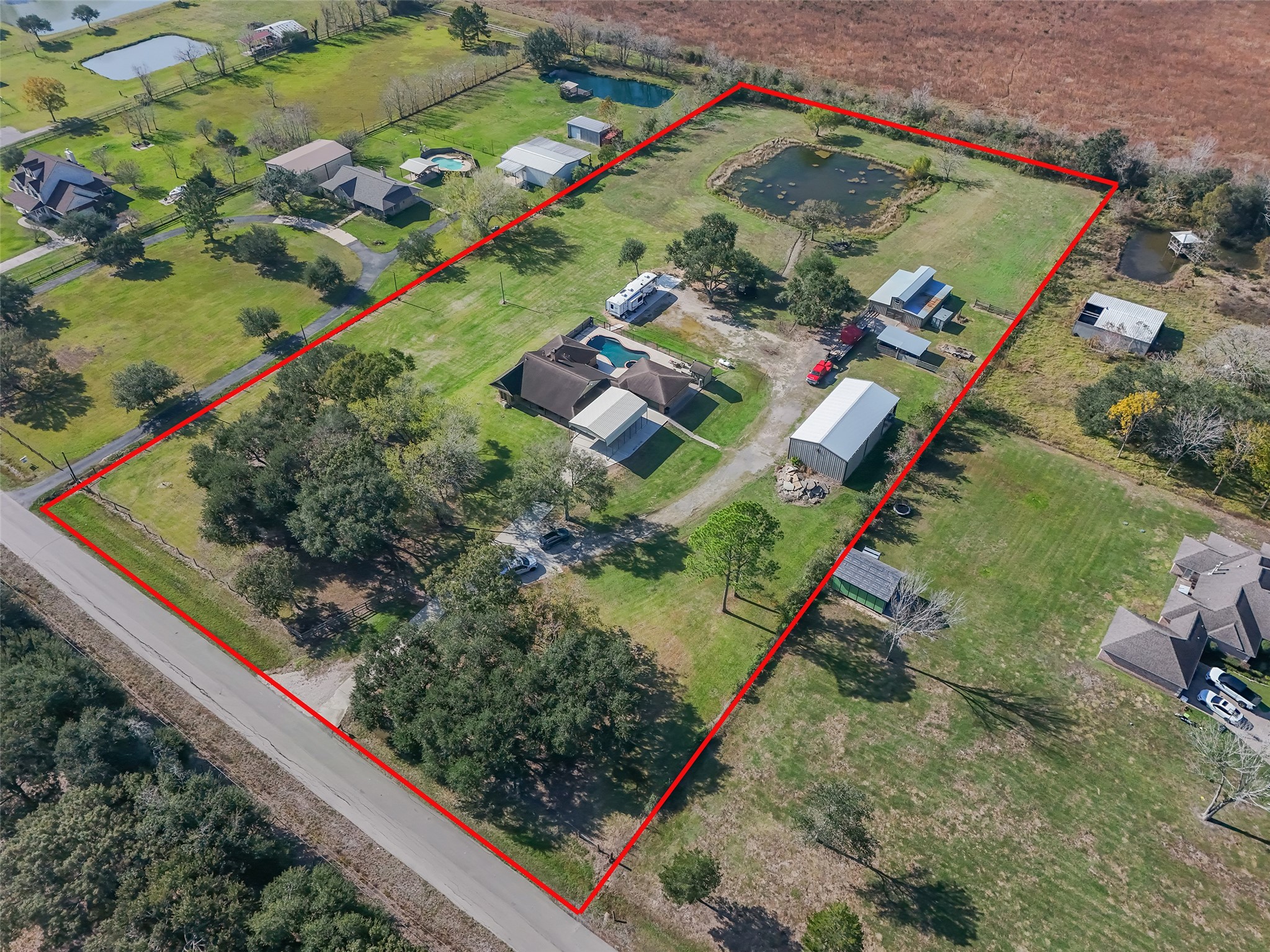 1014 Ginger Street Santa Fe, TX 77517 - Photo 49 of 50 an aerial view of swimming pool with a yard