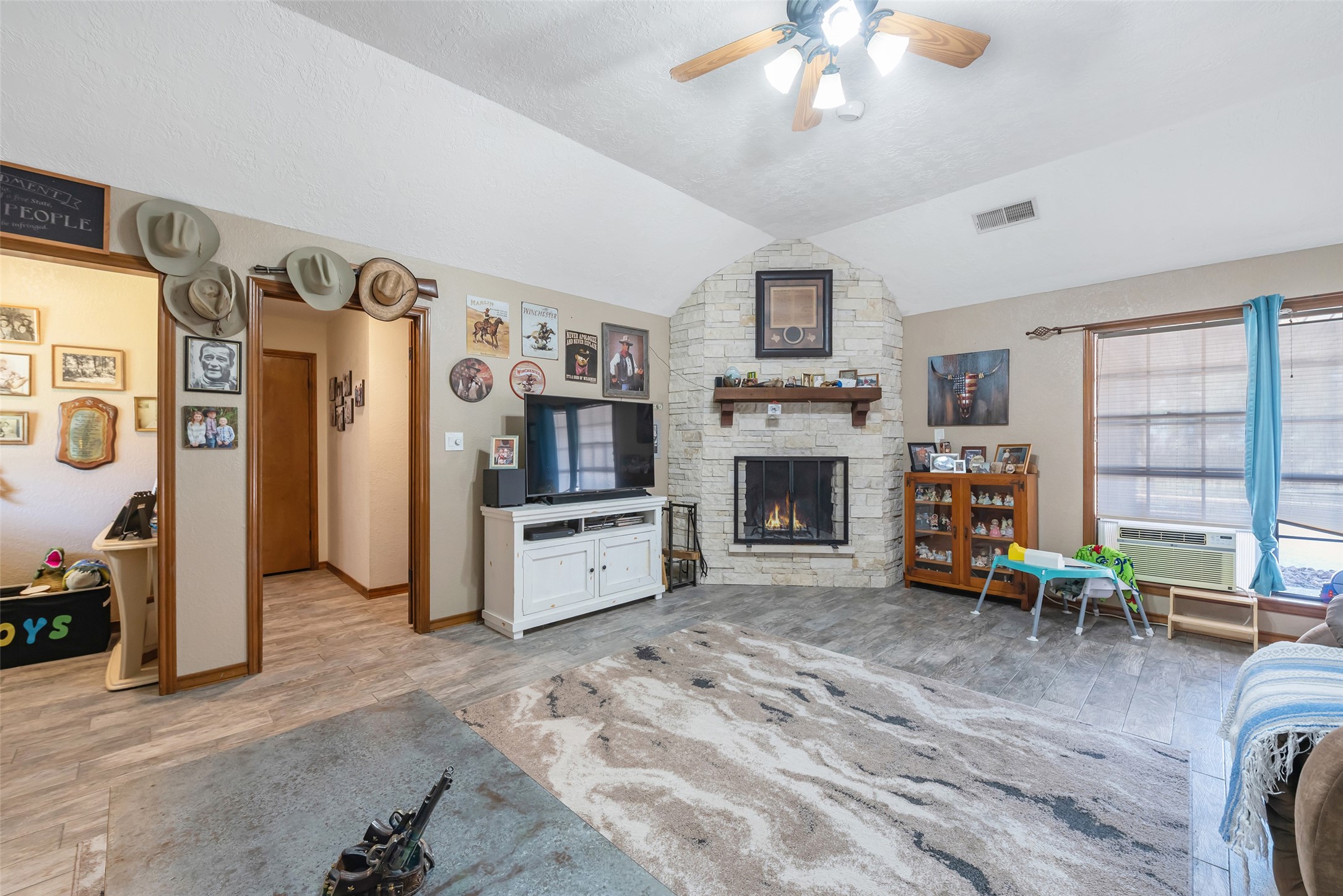 1014 Ginger Street Santa Fe, TX 77517 - Photo 7 of 50 a view of a livingroom with furniture and a fireplace