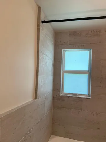 an empty room with a window