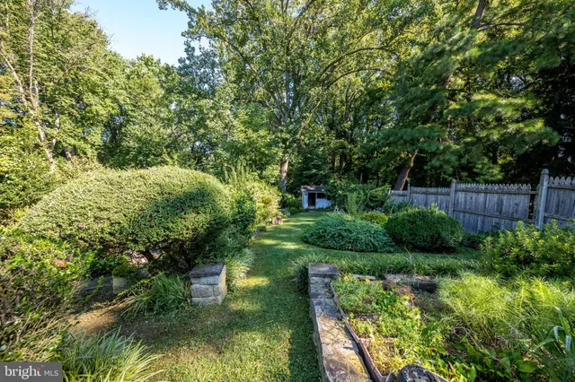 a view of backyard with green space