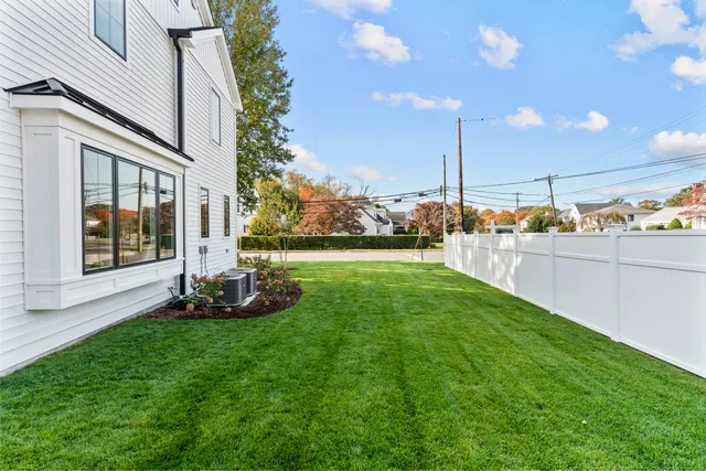 a view of a living room and yard