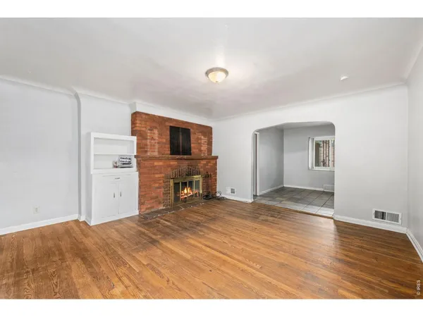 a view of a livingroom with a flat screen tv