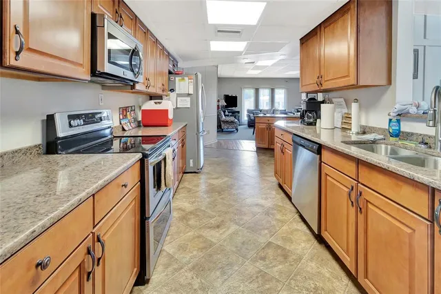 a view of a house with swimming pool