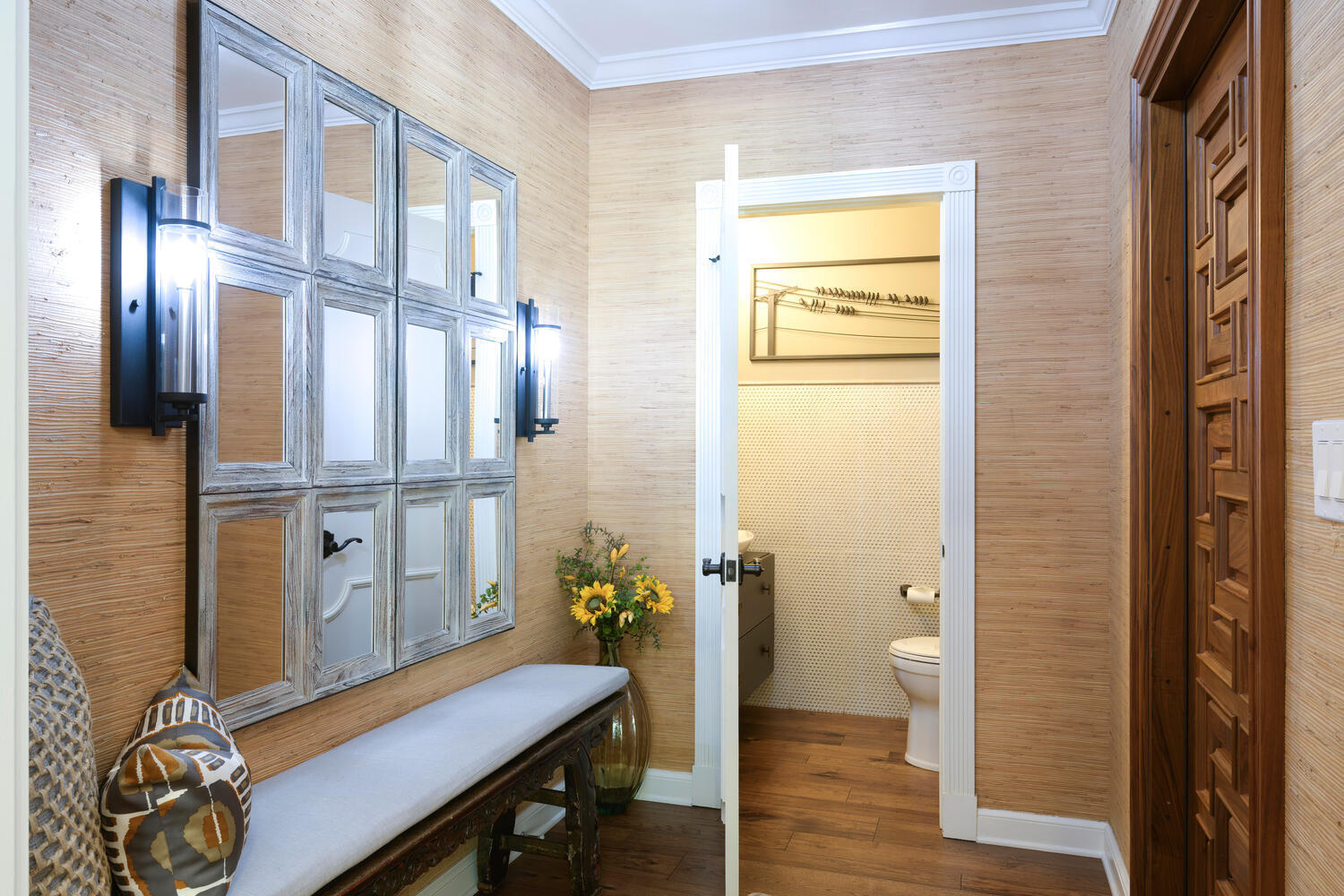 1125 Harbor Drive Delray Beach, FL 33483 - Photo 17 of 41 a view of a room with workspace and wooden floor